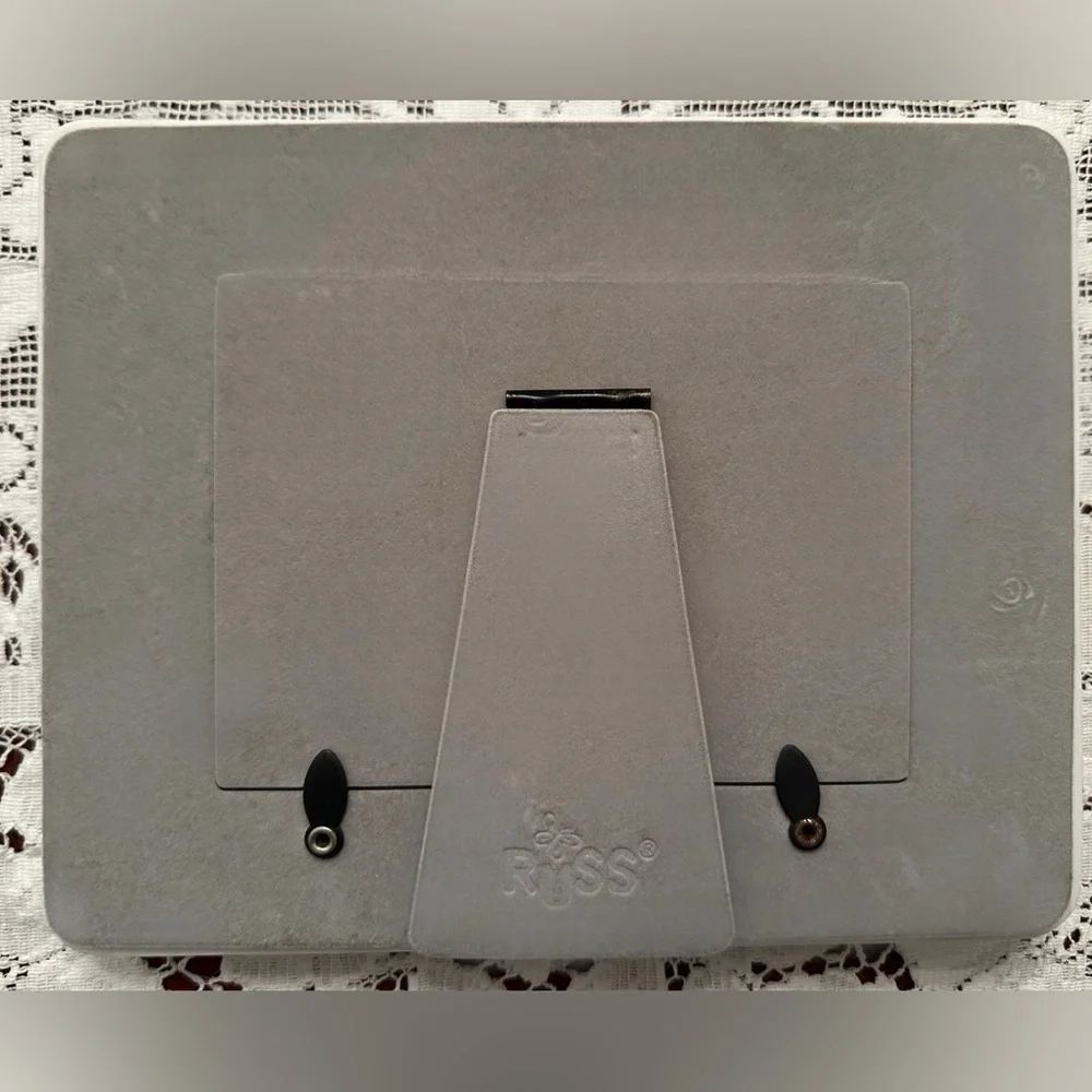 Vintage Porcelain Keepsake 3.5”x5” Picture Frame “Baby’s Baptism” by Russ - Picture 5 of 5